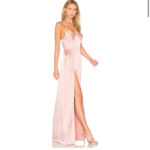 COPY - REVOLVE Pink Silk Gown - Picture 3 of 11